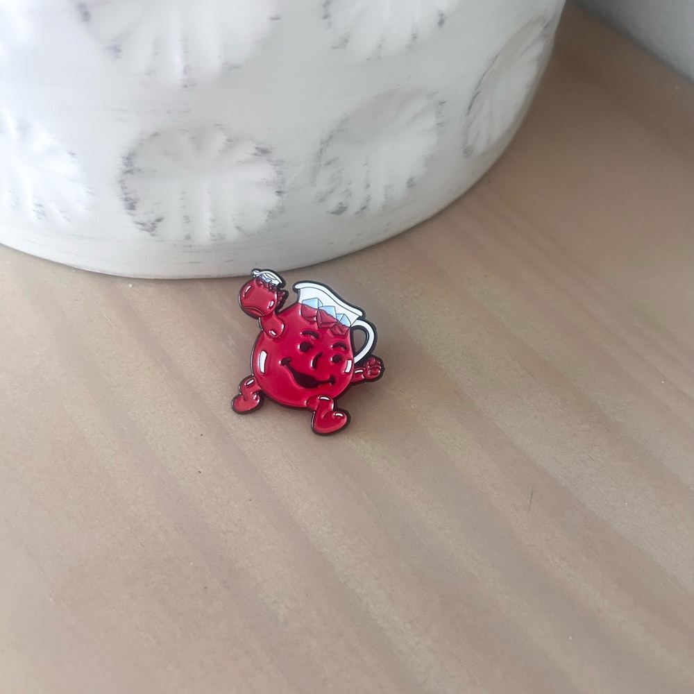 Red Koolaid Man Character Enamel Pin